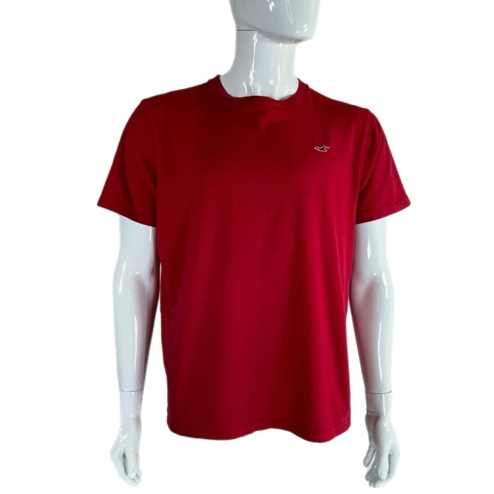 Hollister Men’s Basic Red Flying Seagull Short Sleeve Tee
